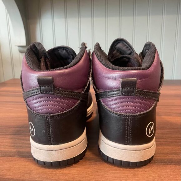 Nike Dunk High Fragments in Purple and Black, Size 5.5 - Picture 3 of 5